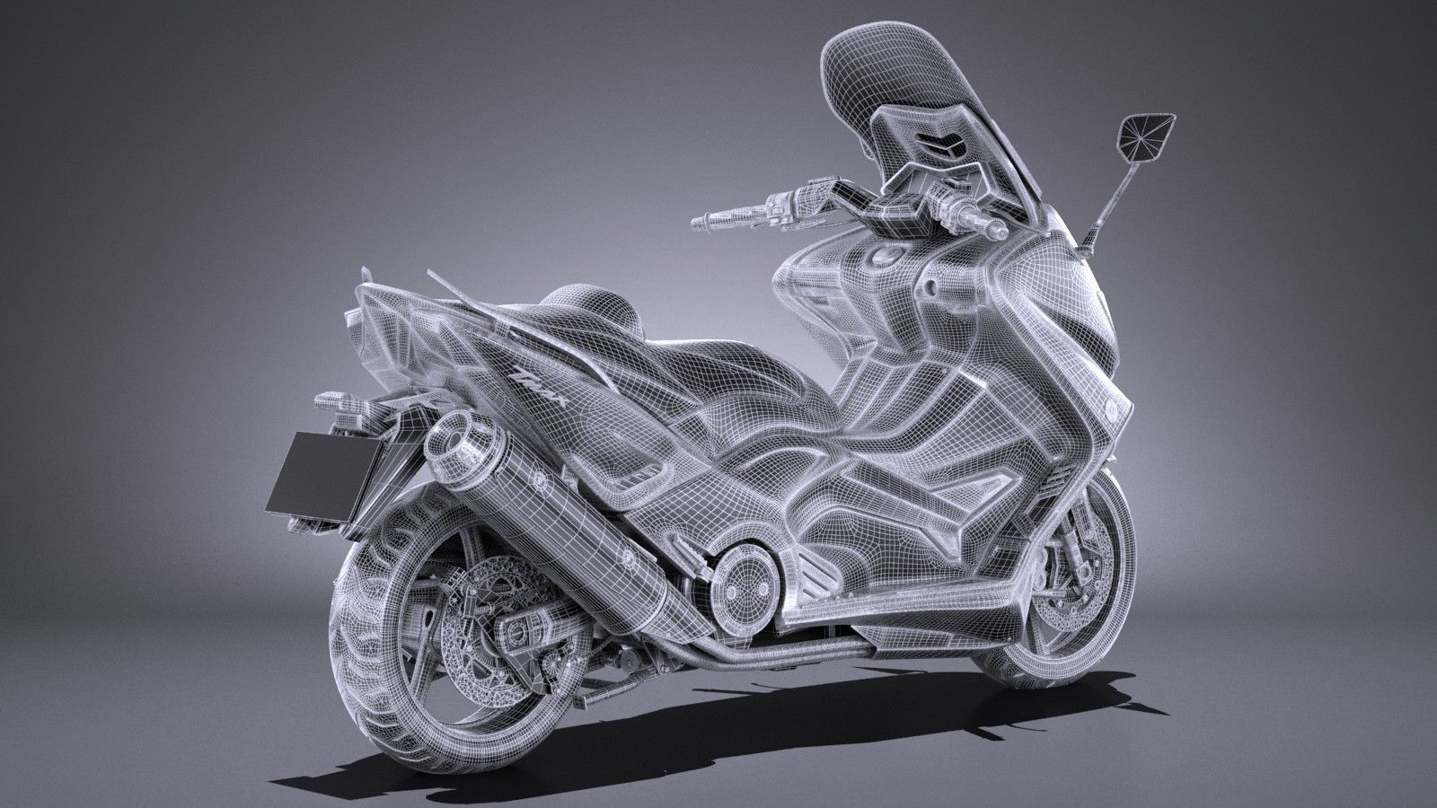 Yamaha TMAX 2017 3D model_13