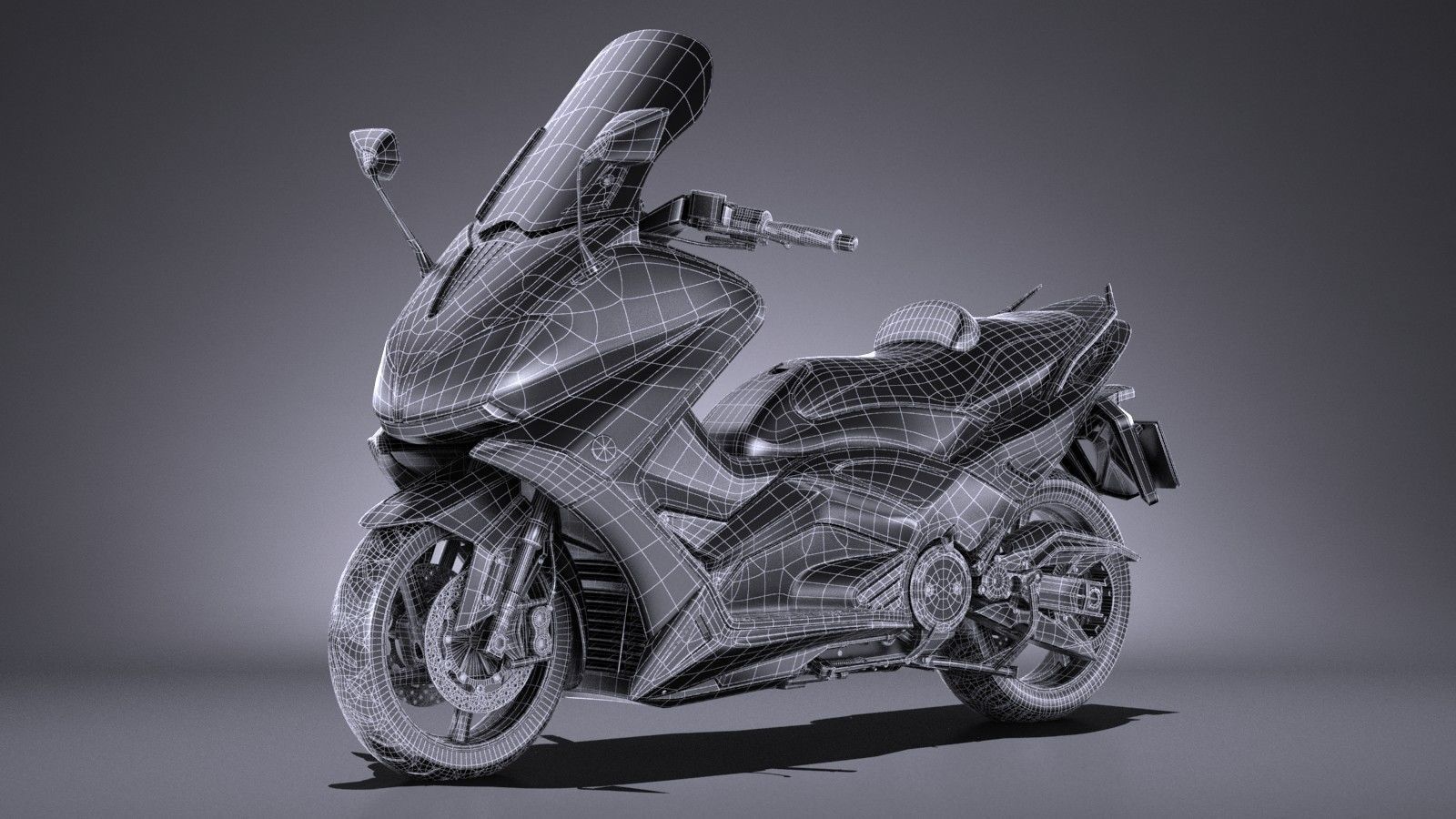 Yamaha TMAX 2017 3D model_14