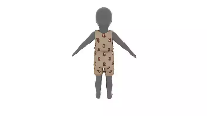 Toddler Bear Romper Outfit