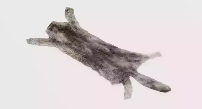 Wolf Skin Rug - Realistic Animal Hide
