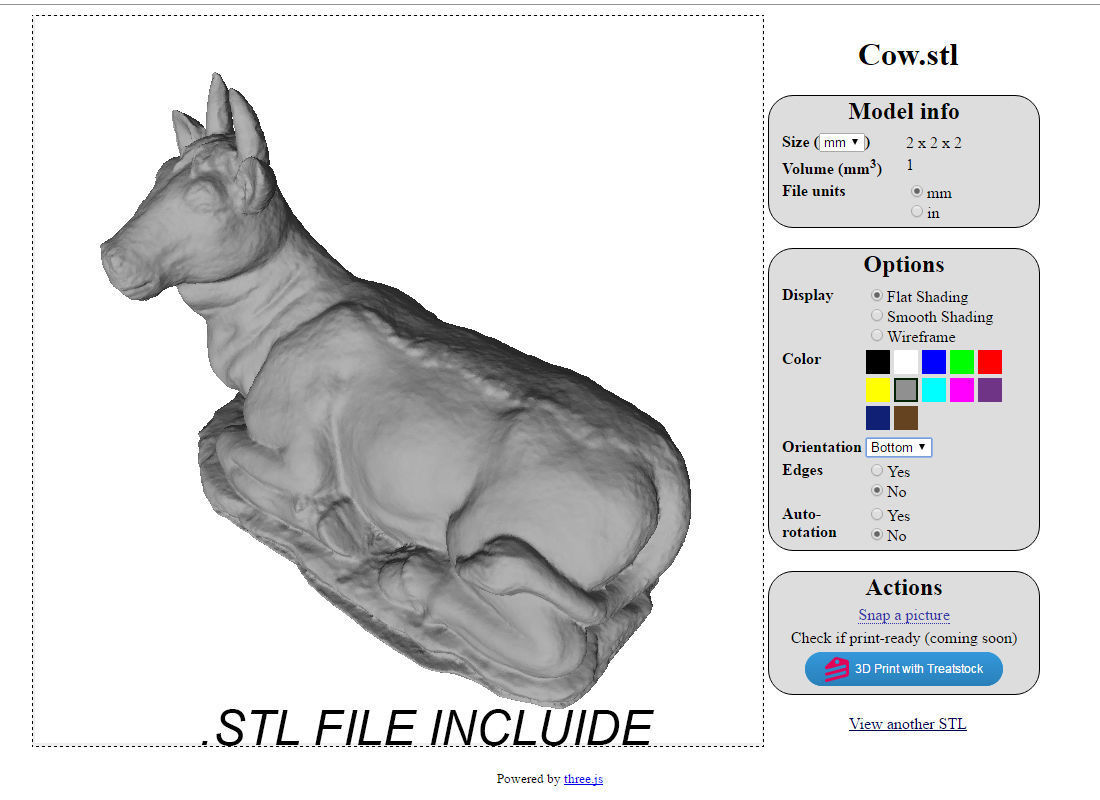 3D Cow statue of Low-poly 3D model_13