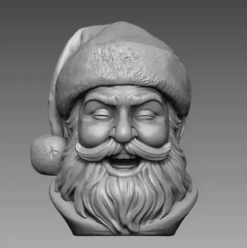 Santa Claus Face Christmas 3D Model 