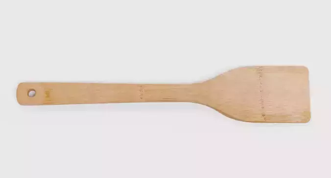 Wooden Spatula V1 - Kitchen Cooking Utensil 3D model 4