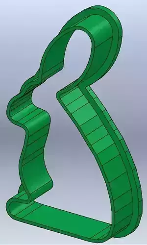 Little Rabit Ester Cookie cutter 3D print model