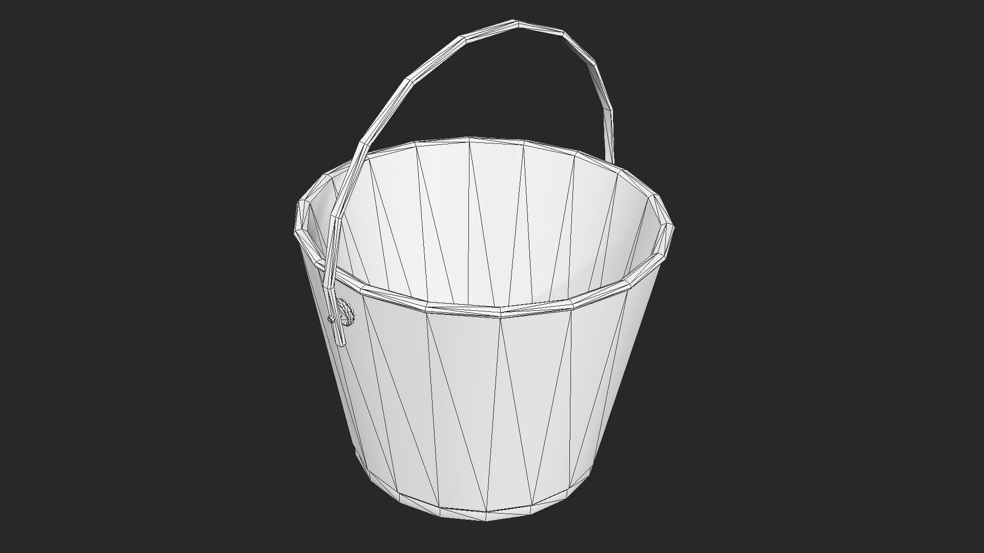Metal Bucket 01 Low-poly 3D model_3