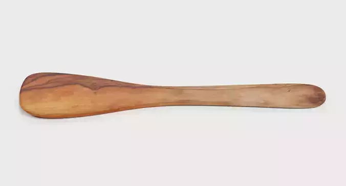 Wooden Spoon V2 - Kitchen Cooking Utensil 3D model 4