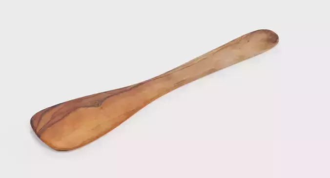 Wooden Spoon V2 - Kitchen Cooking Utensil 3D model 5
