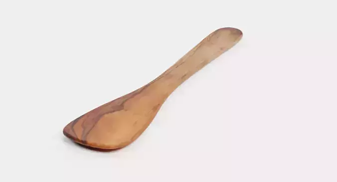 Wooden Spoon V2 - Kitchen Cooking Utensil 3D model 2