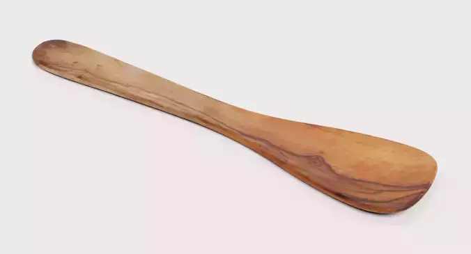 Wooden Spoon V2 - Kitchen Cooking Utensil 3D model 6