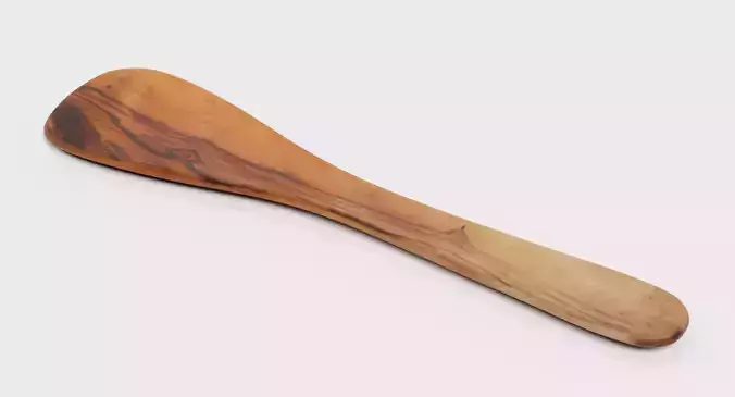 Wooden Spoon V2 - Kitchen Cooking Utensil 3D model 7