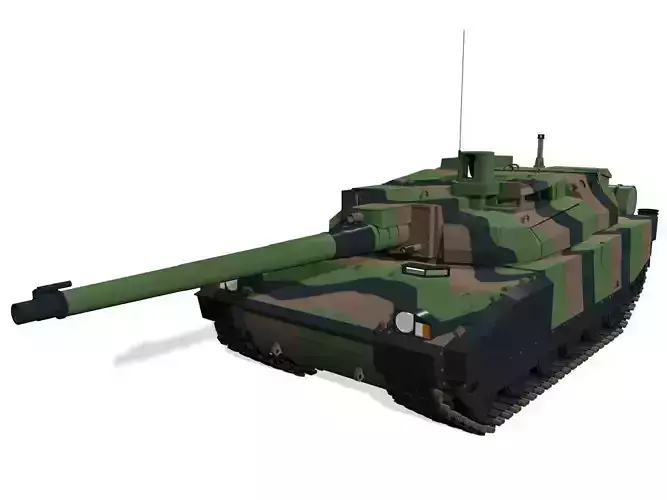 Tank 3D model in camouflage