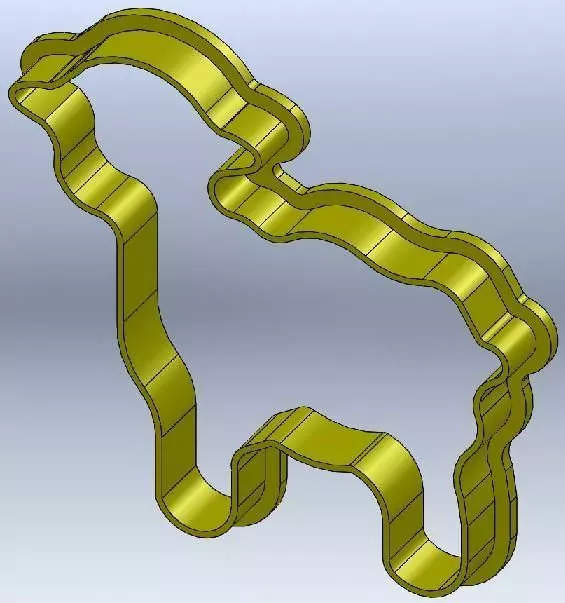 Mom Sheep Ester cookie cutter 3D print model_0