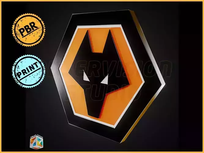 Wolverhampton Wanderers FC logo - Cinematic - 3D print