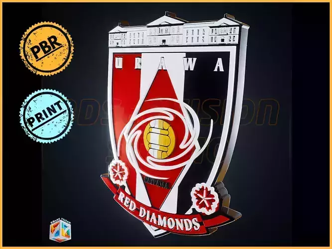 Urawa Red Diamonds logo - Cinematic - 3D print