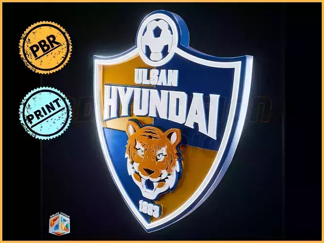 Ulsan Hyundai logo - Cinematic - 3D print