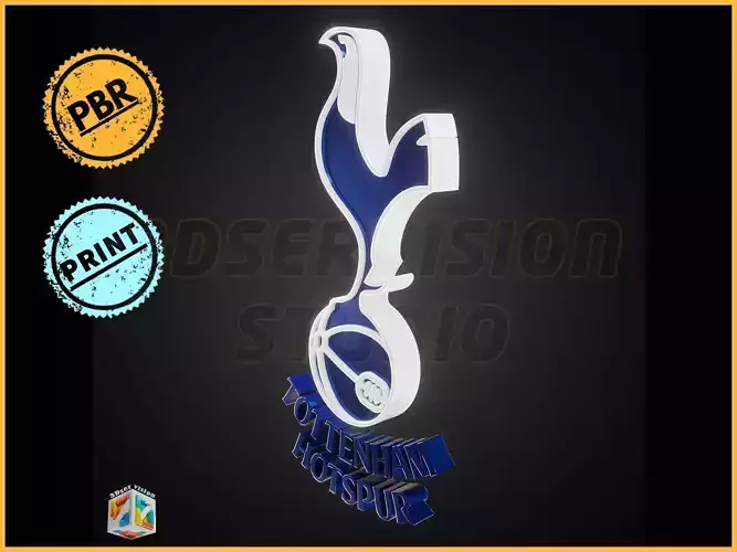 Tottenham Hotspur logo - Cinematic - 3D print
