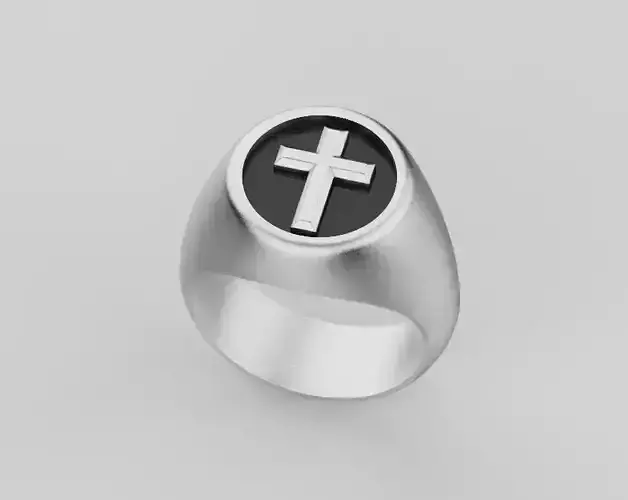 Ring for Man with Cross
