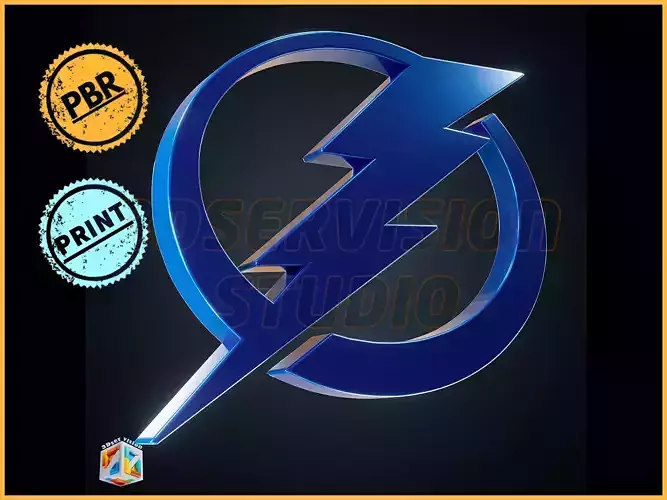 Tempa Bay Lightning logo - Cinematic - 3D print
