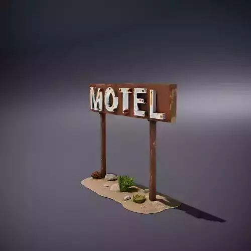 Rustic Motel Sign model pack