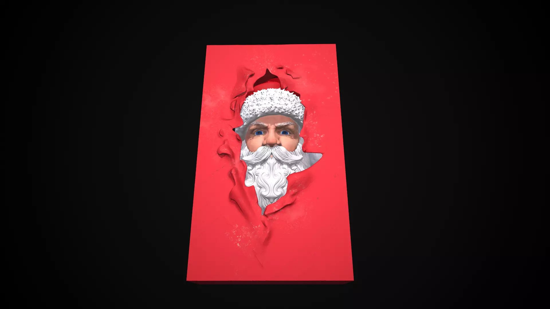 High Detail Santa Claus Father Frost Relief Wall Art 3D print model