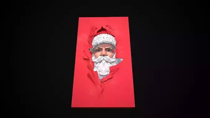 High Detail Santa Claus Father Frost Relief Wall Art