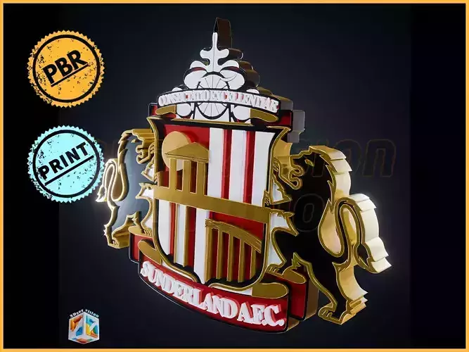 Sunderland FC logo - Cinematic - 3D print