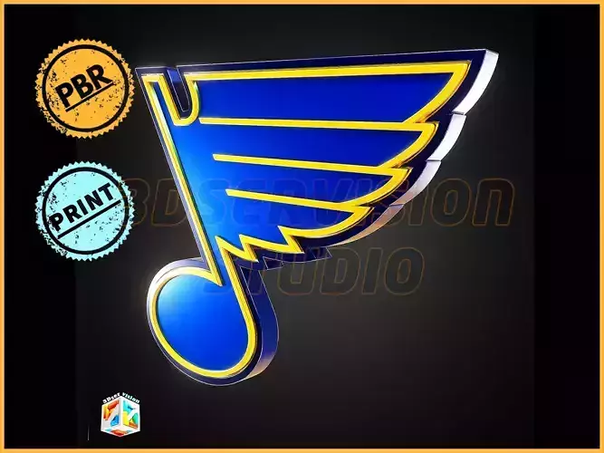 ST Louis Blues logo - Cinematic - 3D print