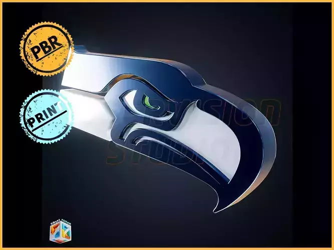 Seattle Seahawks logo - Cinematic - 3D print