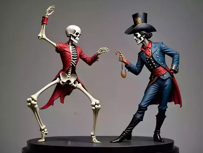 2988 Tango of Life and Death  3D Printed Minimalist Statues