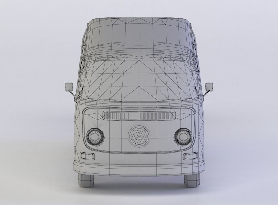 VW KOMBI 1968 3D MODEL Low-poly 3D model_3
