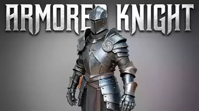 Armored KNIGHT Ironbound Watcher LOW AND HIGH POLY