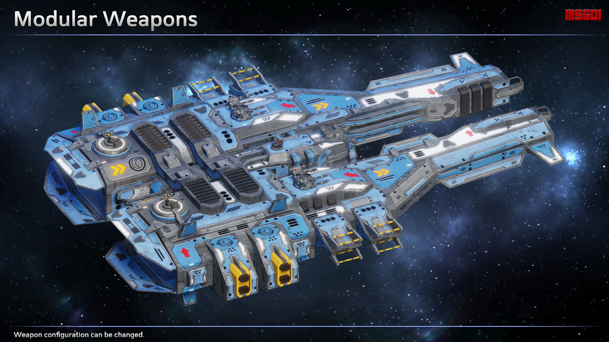 Spaceship Frigate Rapier Low-poly 3D model_4