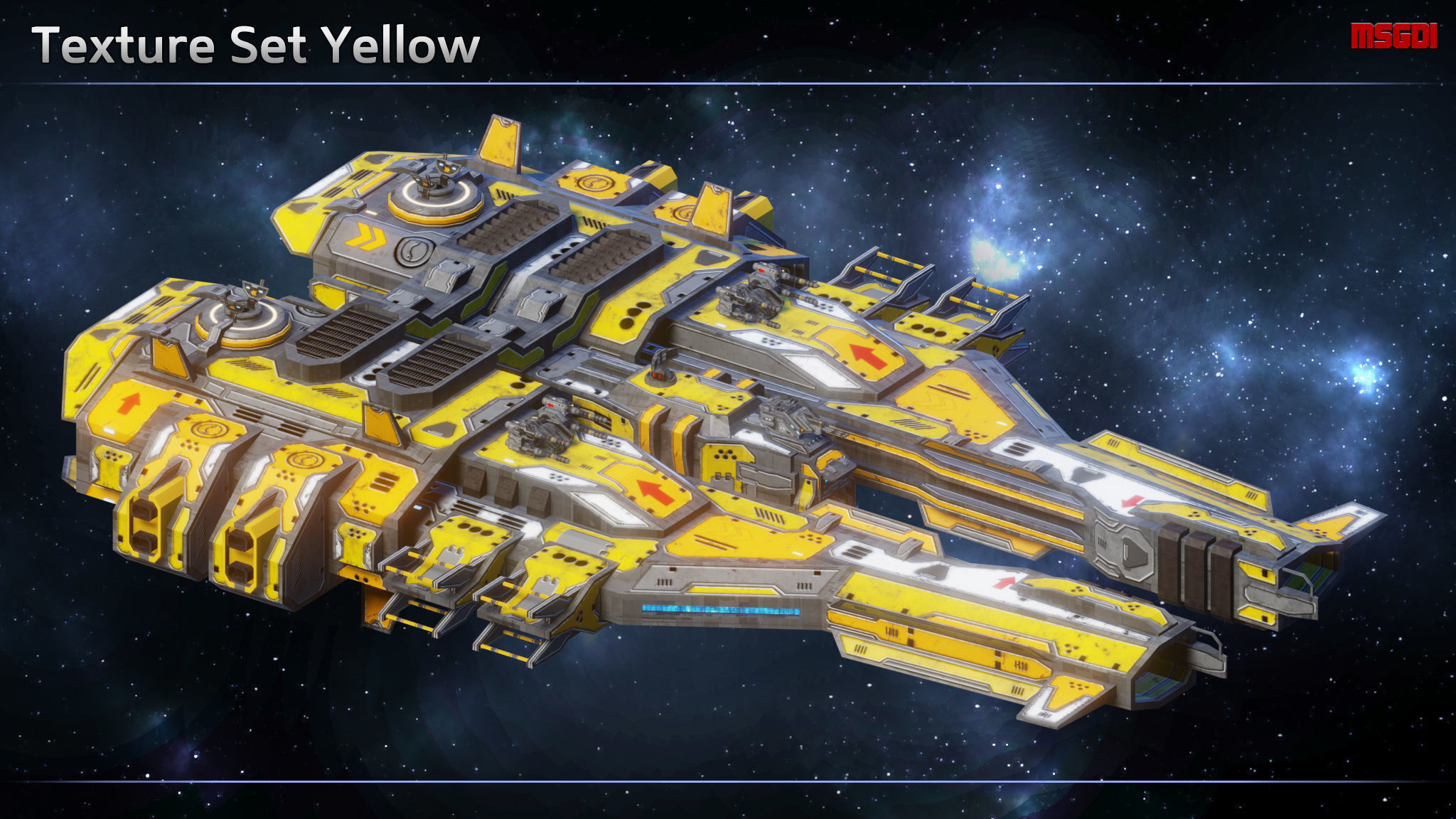 Spaceship Frigate Rapier Low-poly 3D model_12