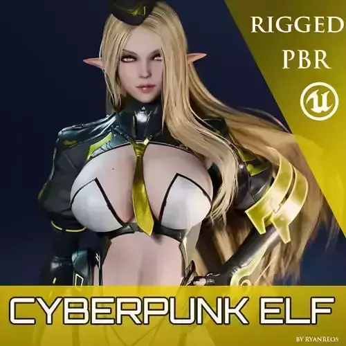 Cyberpunk Elf - Game Ready