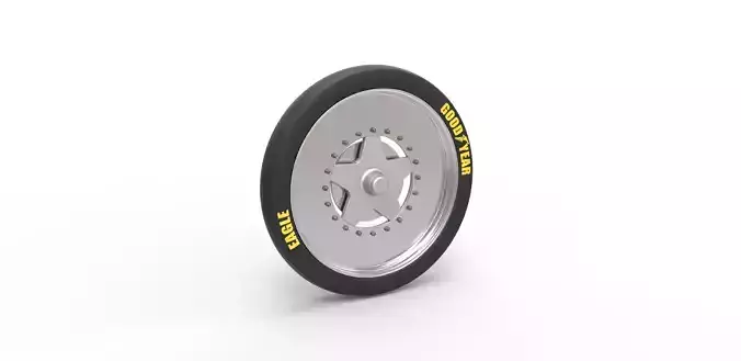 Front wheel from dragster