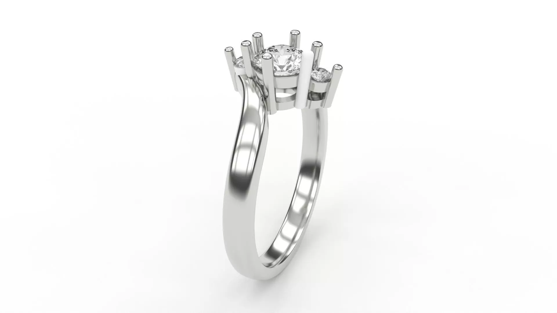 Engagement ring ring wedding model print 3D print model