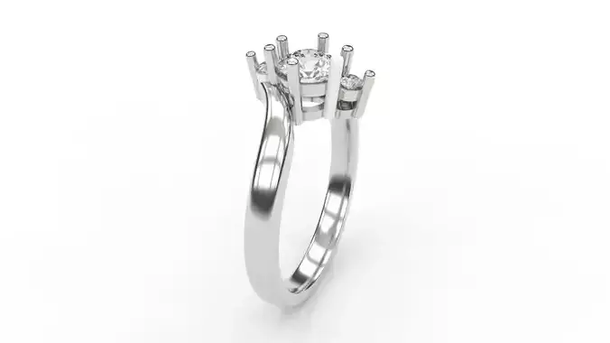 Engagement ring ring wedding  model print