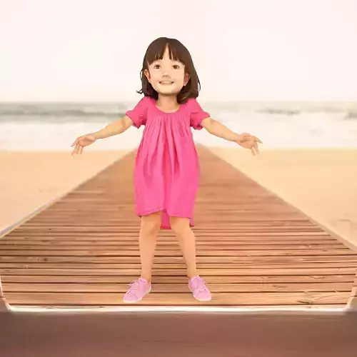 Pink Dress Child model pack