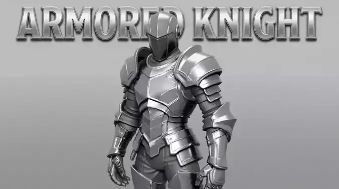 Armored KNIGHT V2 LOW AND HIGH POLY Low-poly 3D model