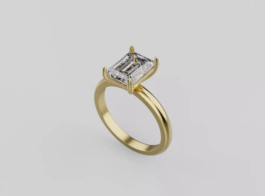Engagement ring 3D print model