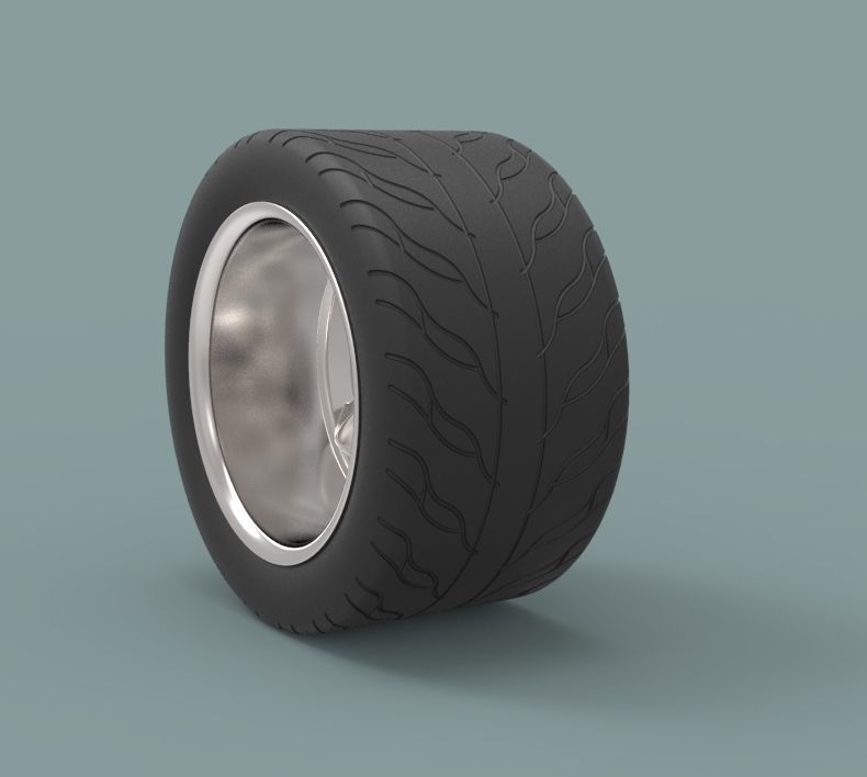 Rear sport wheel 3D model_1