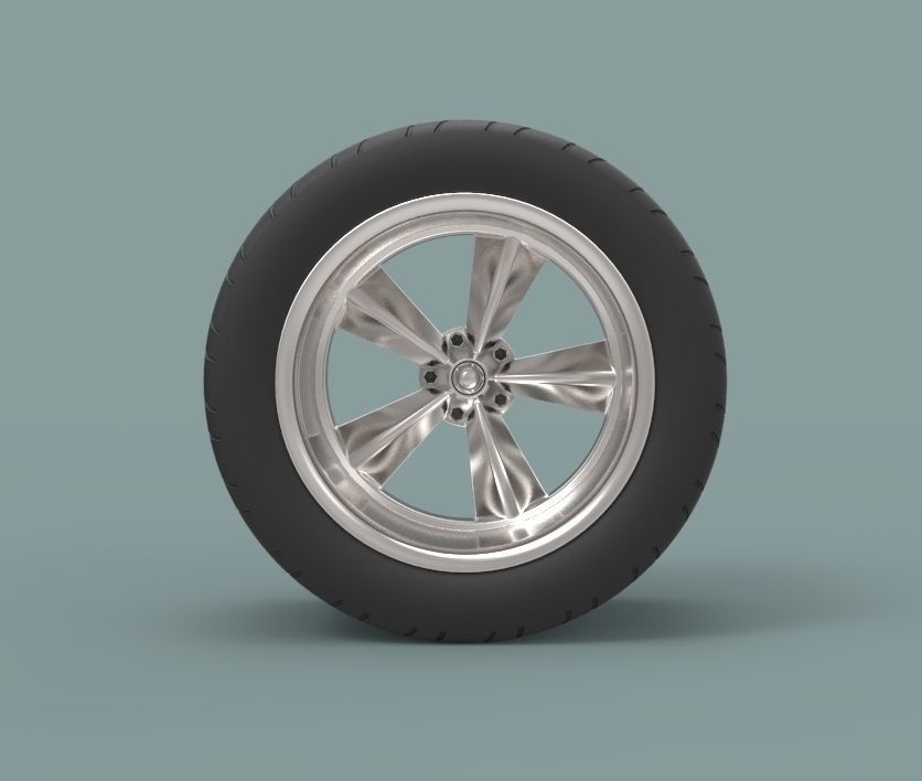 Rear sport wheel 3D model_4