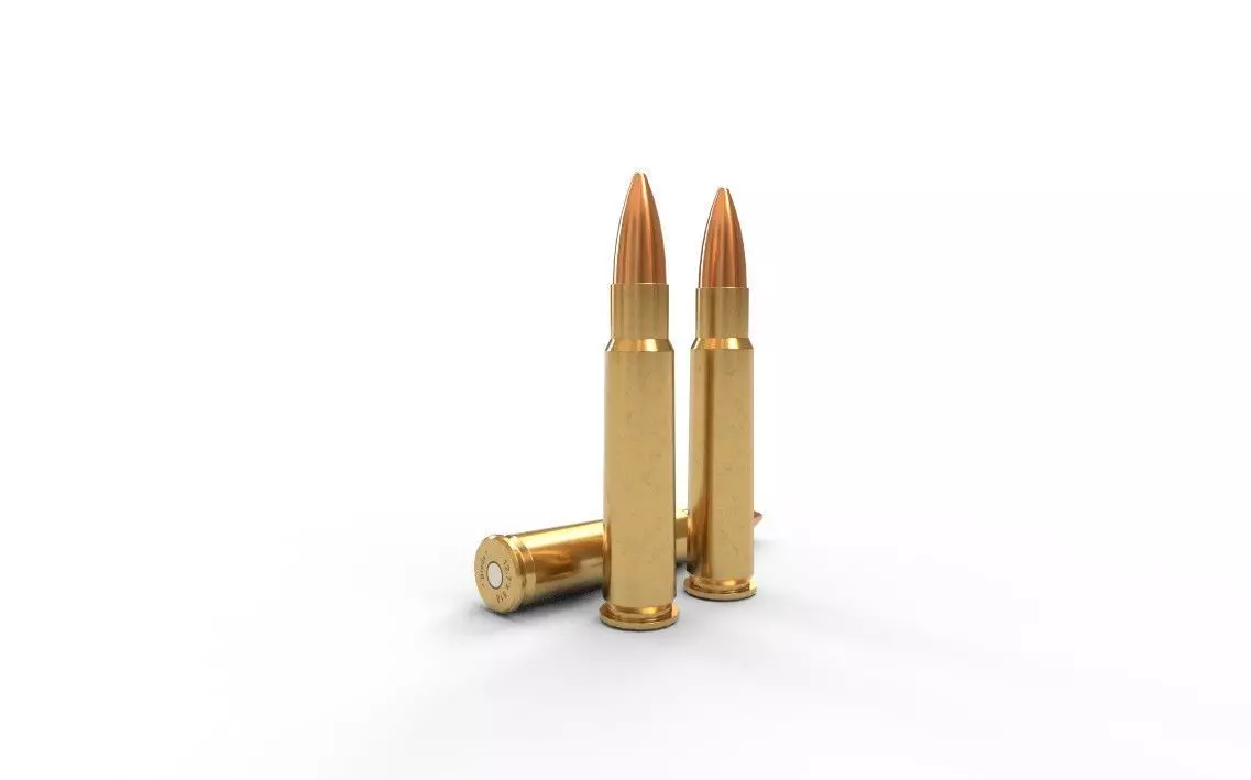 127x81SR Italian Breda Ammo Low-poly 3D model