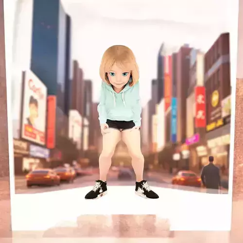 Animated Girl Hoodie model pack