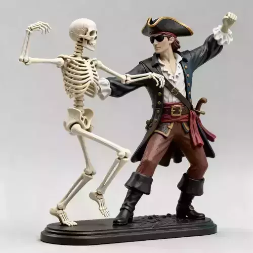 2989Tango of Life and Death  3D Printed Minimalist Statues