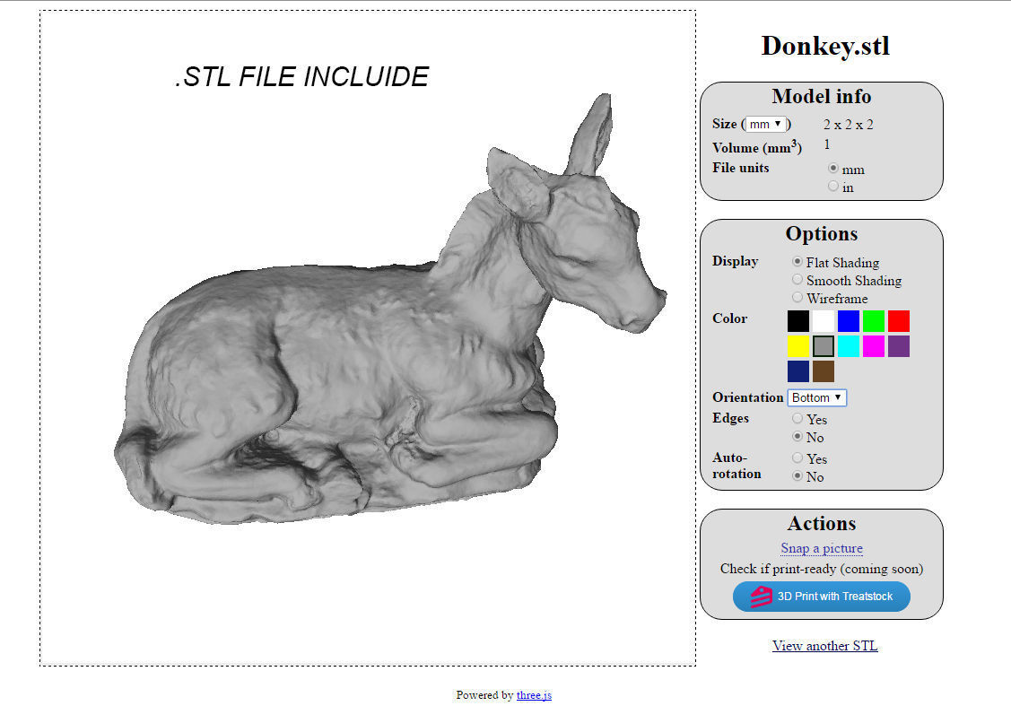 Donkey Low-poly 3D model_12