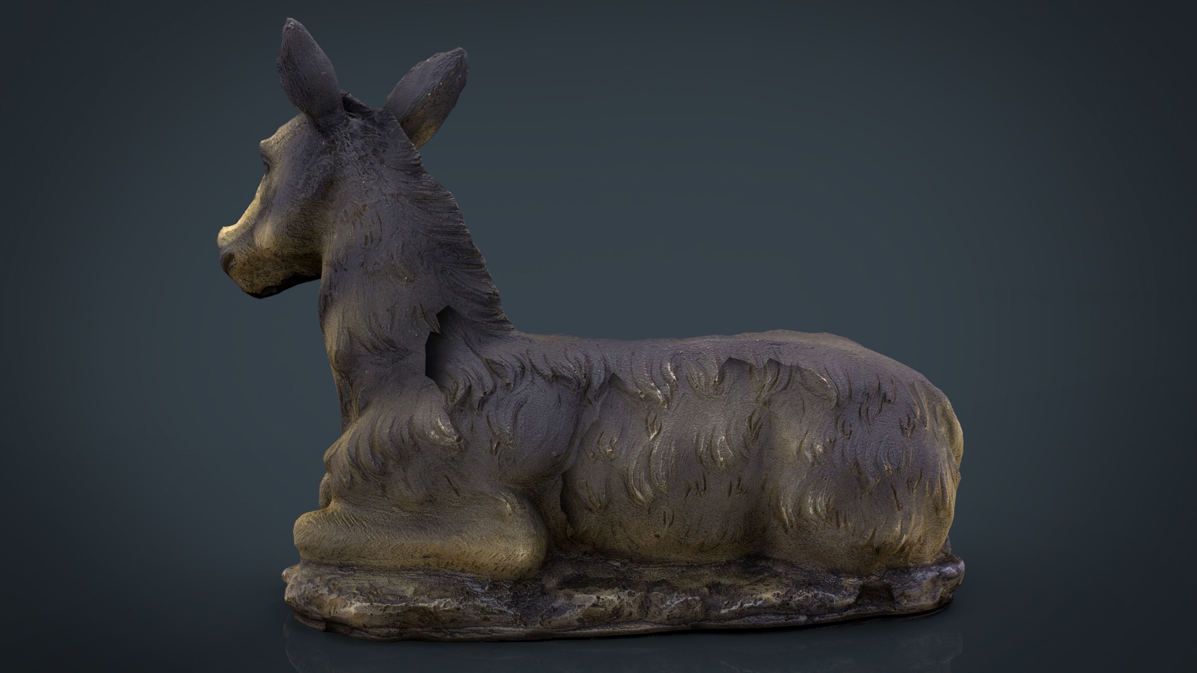 Donkey Low-poly 3D model_7