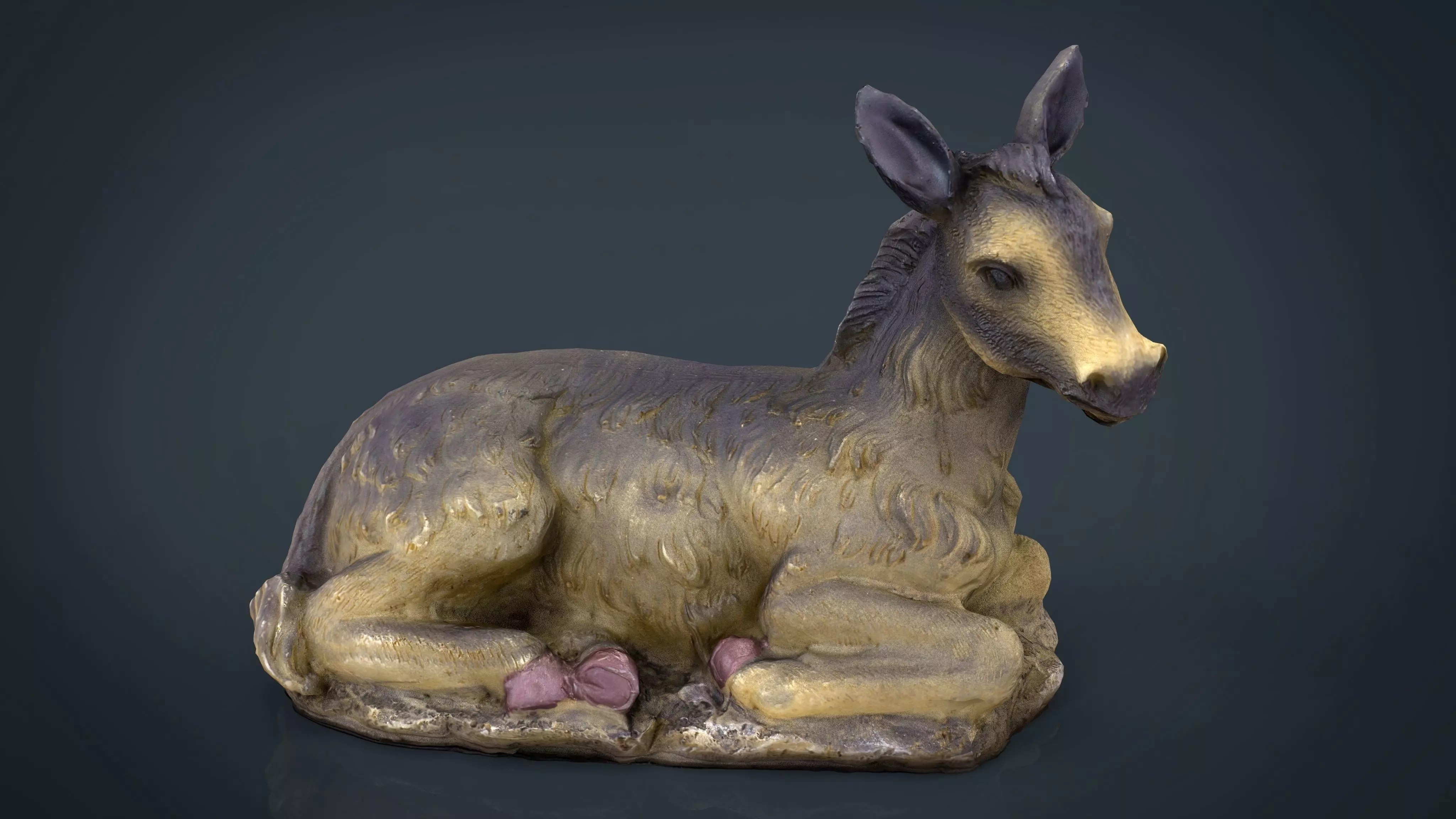 Donkey Low-poly 3D model_0
