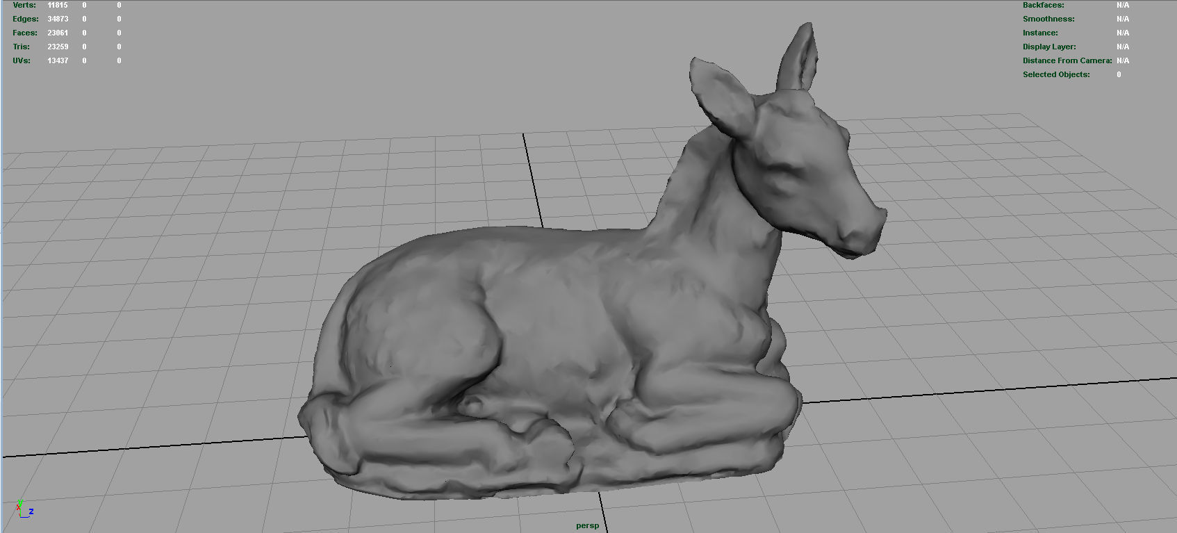 Donkey Low-poly 3D model_3