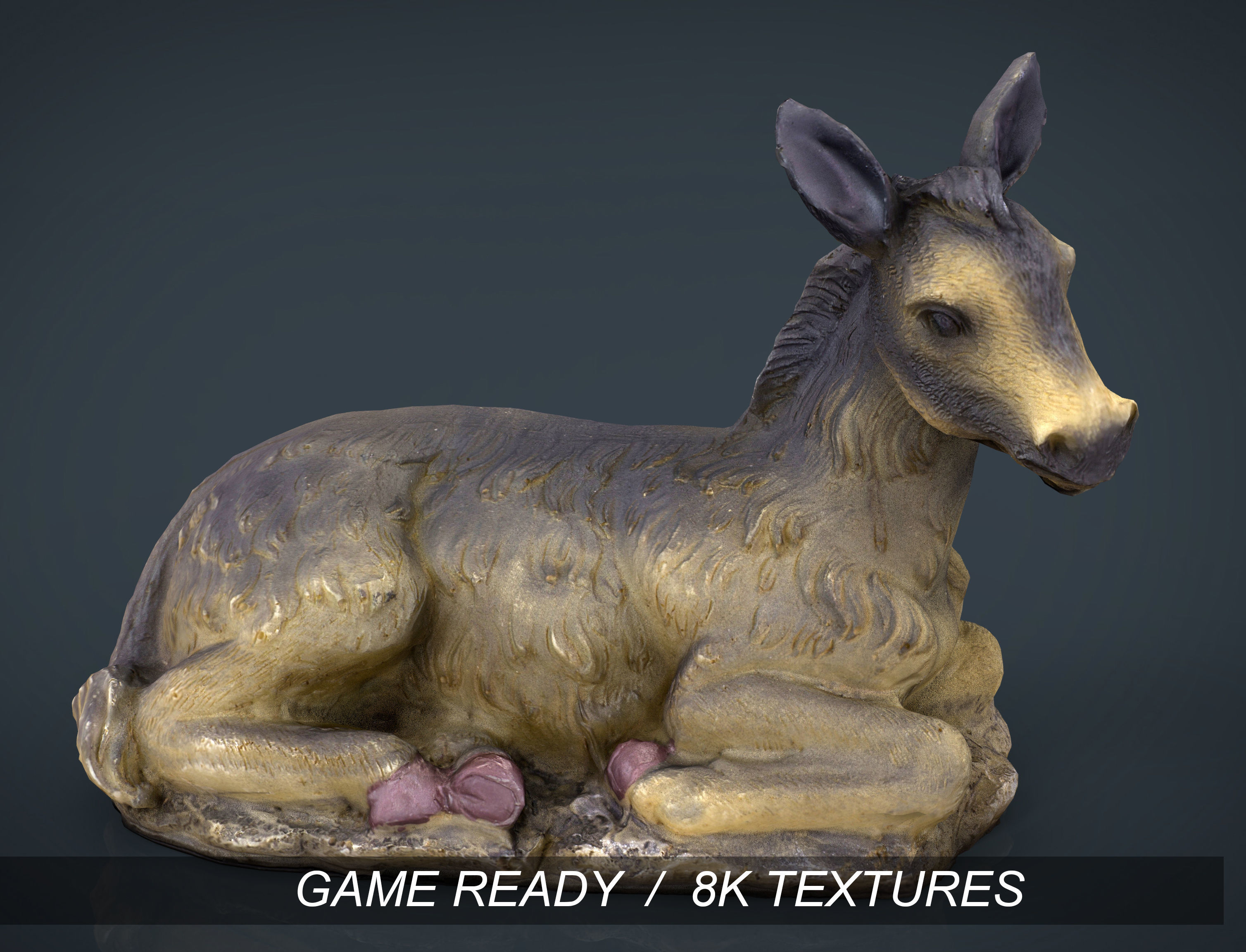 Donkey Low-poly 3D model_15
